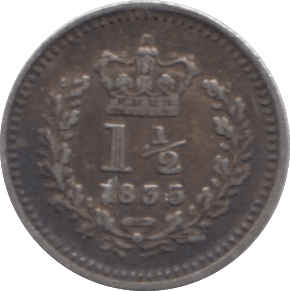 1835 SILVER THREE HALFPENCE ( GF ) - THREE HALF PENCE - Cambridgeshire Coins