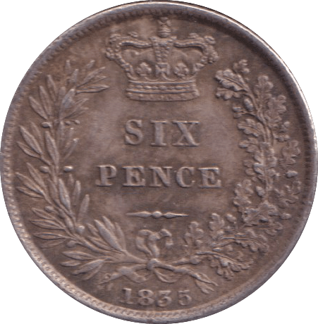1835 SIXPENCE ( AUNC ) - SIXPENCE - Cambridgeshire Coins