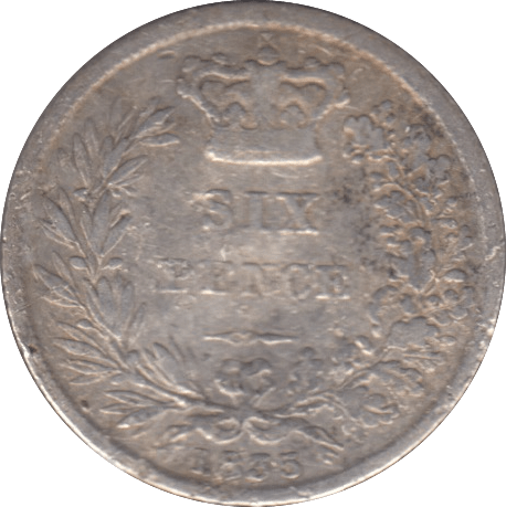 1835 SIXPENCE ( FINE ) - SIXPENCE - Cambridgeshire Coins
