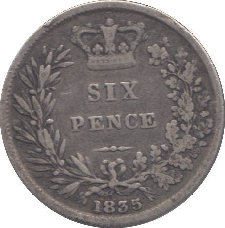 1835 SIXPENCE ( FINE ) - SIXPENCE - Cambridgeshire Coins
