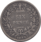 1835 SIXPENCE ( FINE ) - SIXPENCE - Cambridgeshire Coins