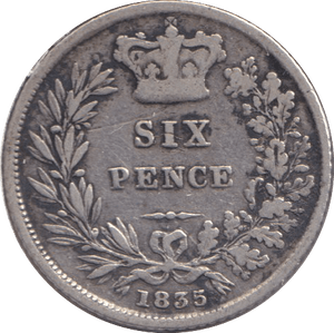 1835 SIXPENCE ( FINE ) - SIXPENCE - Cambridgeshire Coins