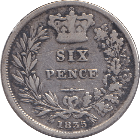 1835 SIXPENCE ( FINE ) - SIXPENCE - Cambridgeshire Coins