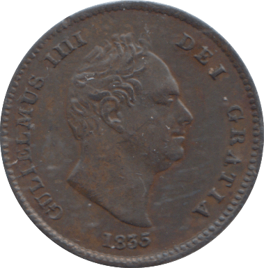 1835 THIRD FARTHING ( EF ) - ONE THIRD FARTHING - Cambridgeshire Coins