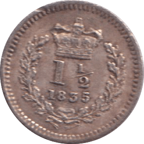 1835 THREE HALF PENCE ( EF ) - three half pence - Cambridgeshire Coins