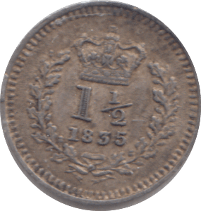 1835 THREE HALFPENCE ( EF ) - THREE HALF PENCE - Cambridgeshire Coins
