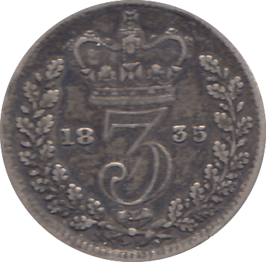 1835 THREEPENCE ( VF ) - THREEPENCE - Cambridgeshire Coins