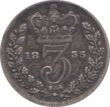 1835 THREEPENCE ( VF ) - THREEPENCE - Cambridgeshire Coins