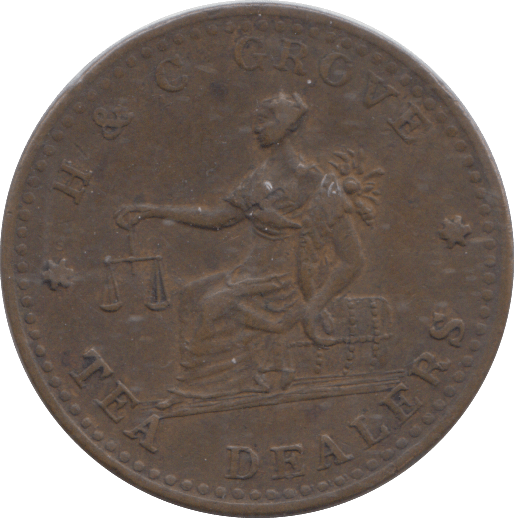 1836 BIRMINGHAM FARTHING TEA TOKEN - FARTHING TOKEN - Cambridgeshire Coins
