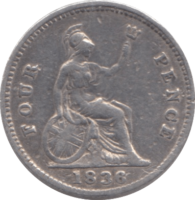 1836 FOUR PENCE ( GF ) - FOURPENCE - Cambridgeshire Coins