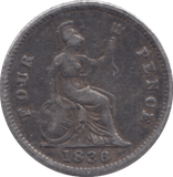 1836 FOUR PENCE ( VF ) - FOURPENCE - Cambridgeshire Coins