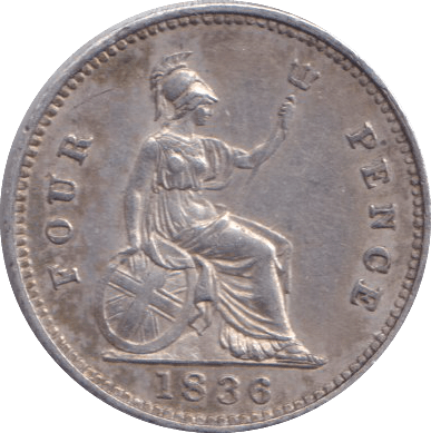 1836 FOURPENCE ( AUNC ) - FOURPENCE - Cambridgeshire Coins