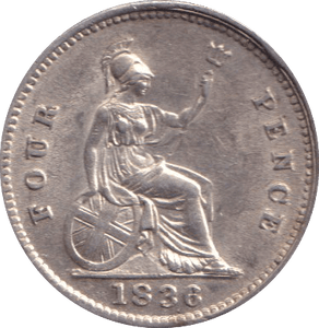 1836 FOURPENCE ( AUNC ) - FOURPENCE - Cambridgeshire Coins
