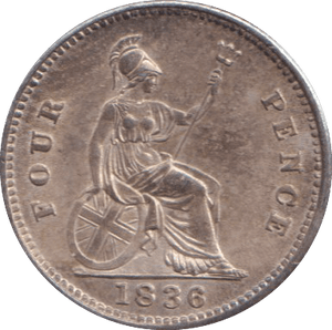 1836 FOURPENCE ( AUNC ) - FOURPENCE - Cambridgeshire Coins