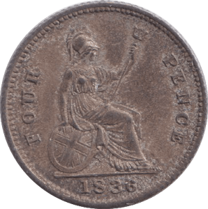 1836 FOURPENCE ( EF ) - FOURPENCE - Cambridgeshire Coins