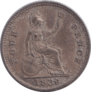 1836 FOURPENCE ( EF ) - FOURPENCE - Cambridgeshire Coins