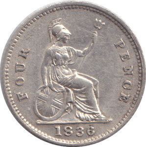 1836 FOURPENCE ( EF ) - FOURPENCE - Cambridgeshire Coins