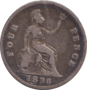 1836 FOURPENCE ( FINE ) - Fourpence - Cambridgeshire Coins