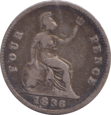1836 FOURPENCE ( FINE ) - Fourpence - Cambridgeshire Coins