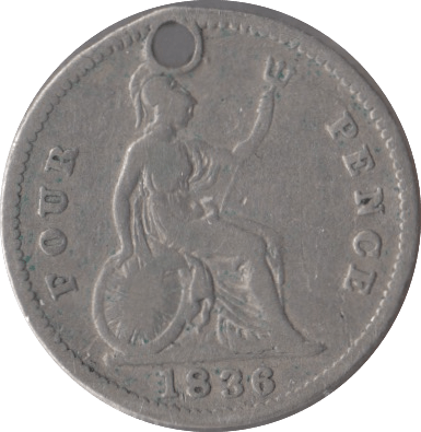 1836 FOURPENCE ( FINE ) - Fourpence - Cambridgeshire Coins