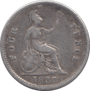 1836 FOURPENCE ( GF ) - FOURPENCE - Cambridgeshire Coins