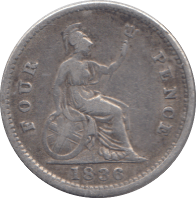 1836 FOURPENCE ( GF ) - FOURPENCE - Cambridgeshire Coins