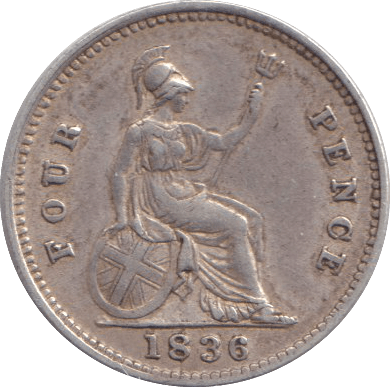 1836 FOURPENCE ( GF ) - FOURPENCE - Cambridgeshire Coins