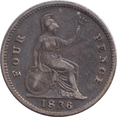 1836 FOURPENCE ( GF ) - WORLD COINS - Cambridgeshire Coins