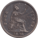 1836 FOURPENCE ( GF ) - WORLD COINS - Cambridgeshire Coins
