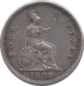 1836 FOURPENCE ( GVF ) - FOURPENCE - Cambridgeshire Coins