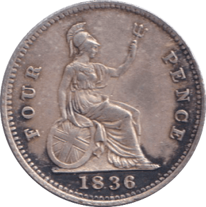 1836 FOURPENCE ( GVF ) - FOURPENCE - Cambridgeshire Coins