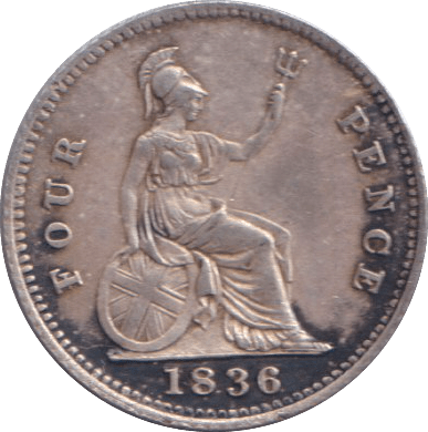 1836 FOURPENCE ( GVF ) - FOURPENCE - Cambridgeshire Coins