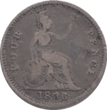 1836 FOURPENCE ( NF ) - FOURPENCE - Cambridgeshire Coins