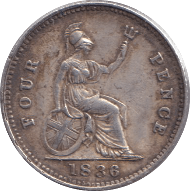 1836 FOURPENCE ( VF ) - FOURPENCE - Cambridgeshire Coins