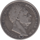 1836 HALFCROWN HOLED ( FINE ) - HALFCROWN - Cambridgeshire Coins