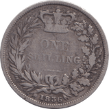1836 SHILLING ( FINE ) - SHILLING - Cambridgeshire Coins
