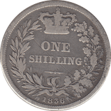 1836 SHILLING ( FINE ) - SHILLING - Cambridgeshire Coins