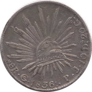 1836 SILVER 8 REALES MEXICO - SILVER WORLD COINS - Cambridgeshire Coins