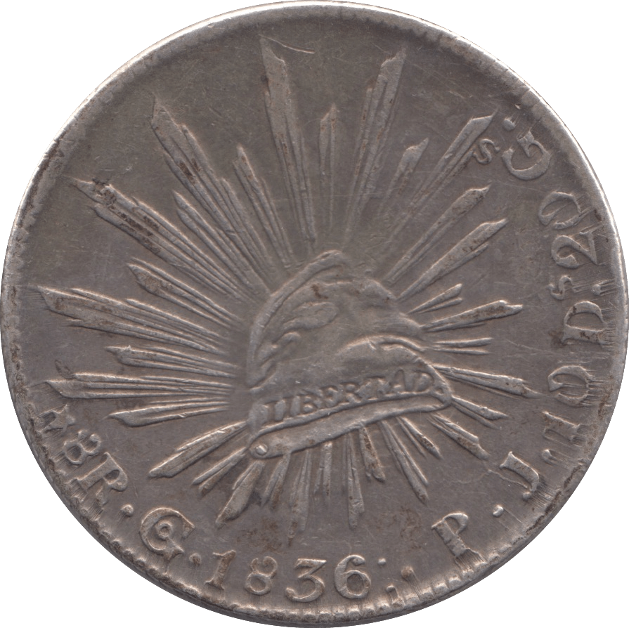 1836 SILVER 8 REALES MEXICO - SILVER WORLD COINS - Cambridgeshire Coins