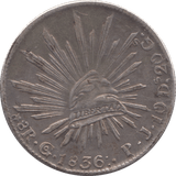 1836 SILVER 8 REALES MEXICO - SILVER WORLD COINS - Cambridgeshire Coins