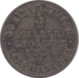 1836 SILVER HALF GROSCHEN PRUSSIA - SILVER WORLD COINS - Cambridgeshire Coins