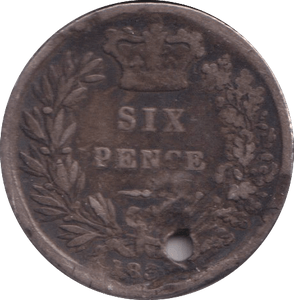 1836 SIXPENCE HOLED ( NF ) - SIXPENCE - Cambridgeshire Coins