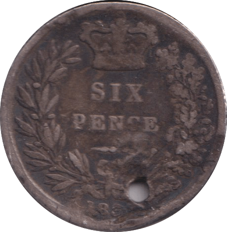 1836 SIXPENCE HOLED ( NF ) - SIXPENCE - Cambridgeshire Coins