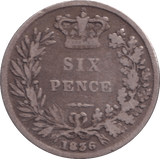 1836 SIXPENCE ( NF ) - SIXPENCE - Cambridgeshire Coins