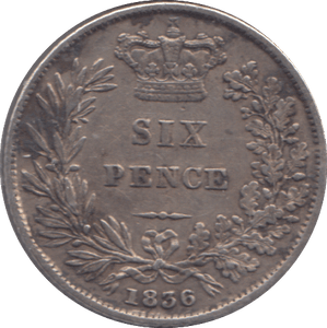 1836 SIXPENCE ( VF ) - SIXPENCE - Cambridgeshire Coins