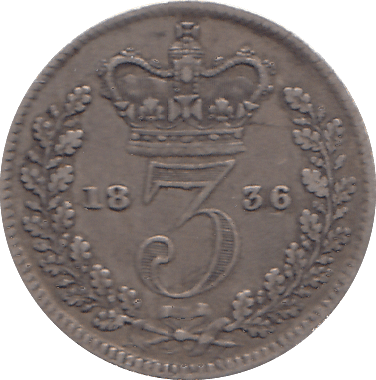 1836 THREEPENCE ( VF ) - THREEPENCE - Cambridgeshire Coins