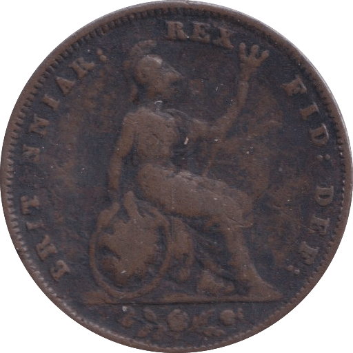 1837 FARTHING ( FINE ) - FARTHING - Cambridgeshire Coins