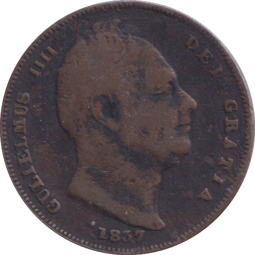 1837 FARTHING ( FINE ) - FARTHING - Cambridgeshire Coins