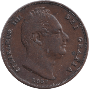 1837 FARTHING ( GF ) - FARTHING - Cambridgeshire Coins