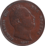 1837 FARTHING ( GF ) - FARTHING - Cambridgeshire Coins